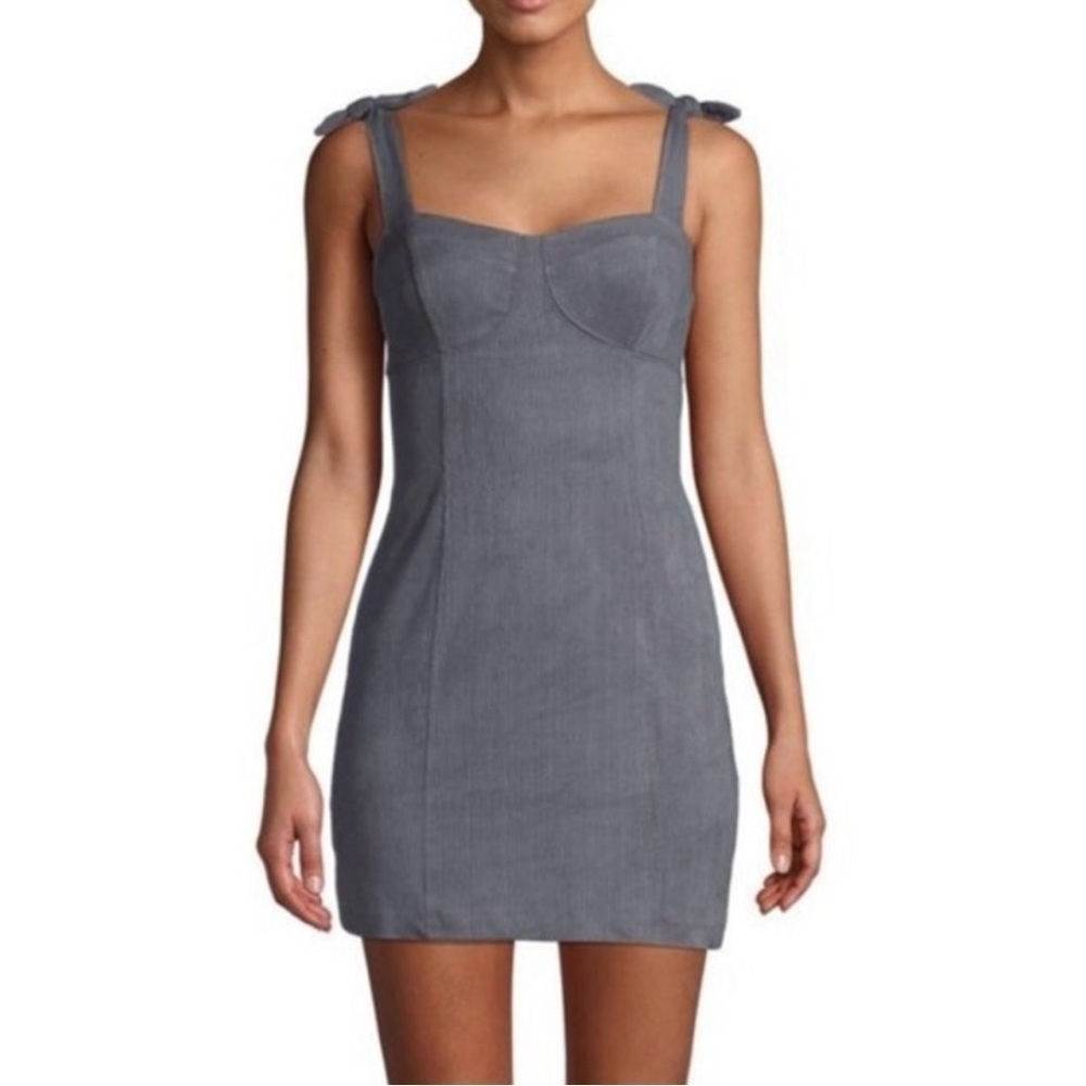 Intimately Free People Something ‘Bout You Mini Dress Bodycon Ribbed Large Gray